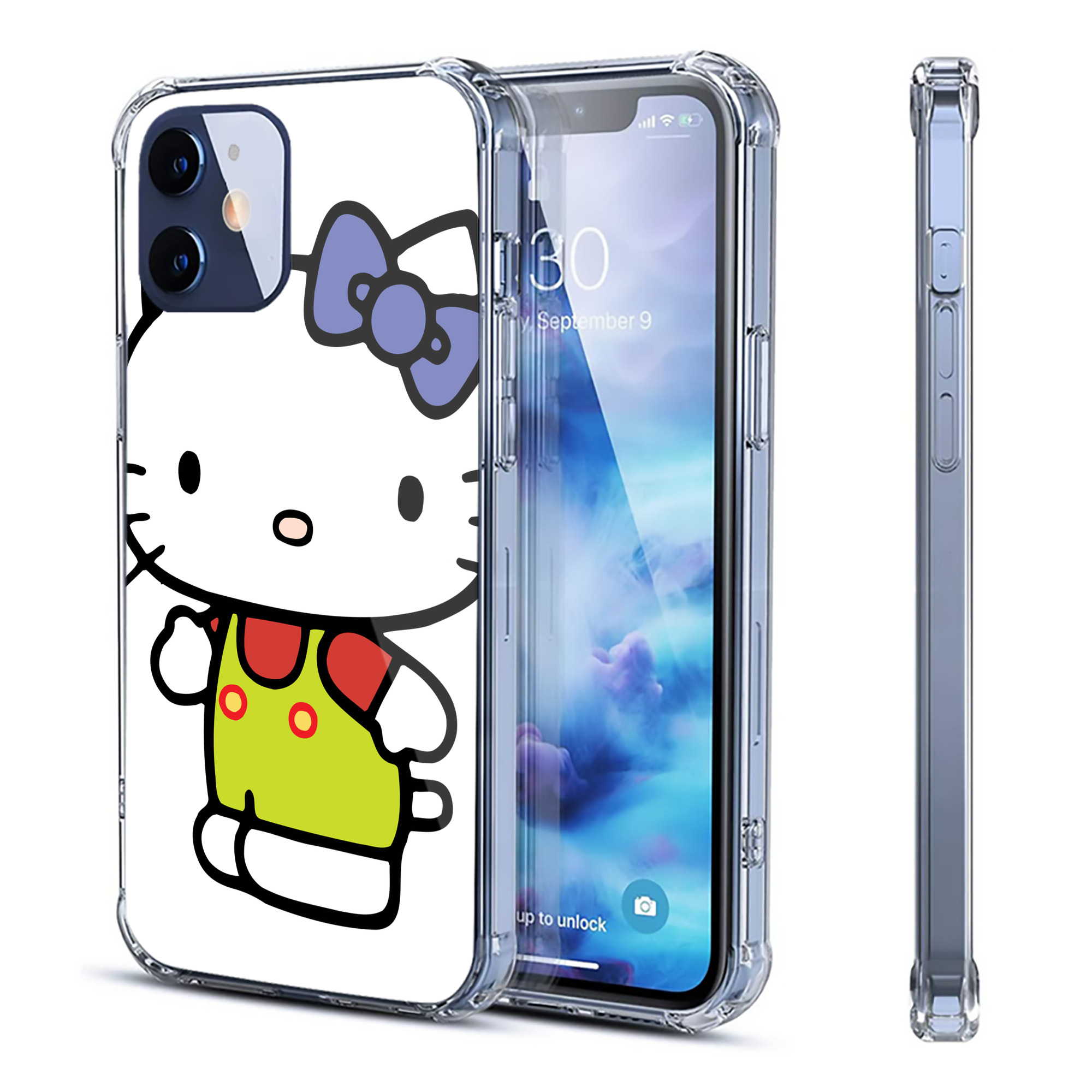 （画像用） Hello Kitty ハローキティ 【iPhone 12シリーズ対応】透明スマホケース（クリアソフトケース）